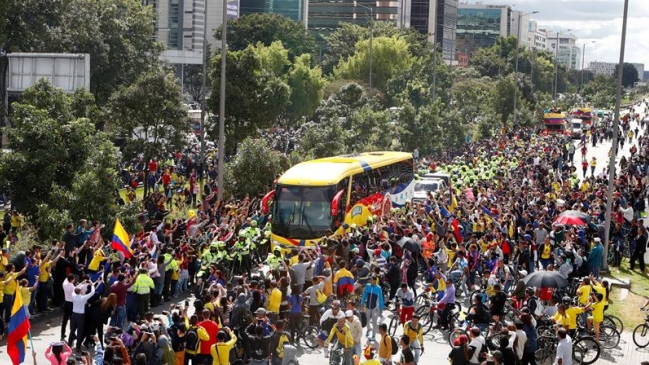 La monumental bienvenida que recibió la selección colombiana en Bogotá