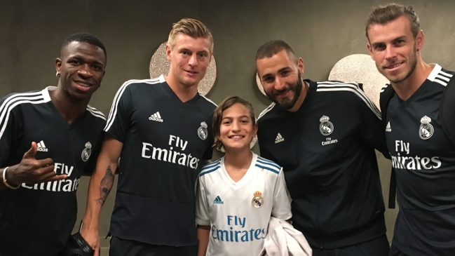 ¡Le cumplió su sueño! Iván Zamorano y su hijo compartieron con el plantel de Real Madrid