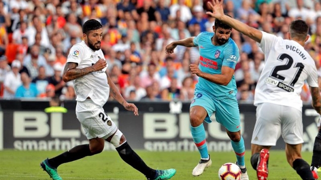 Valencia y Atlético de Madrid repartieron puntos con esforzado empate en Mestalla