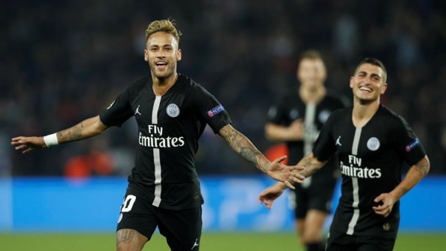 Neymar lideró la goleada de PSG a Estrella Roja en la Champions