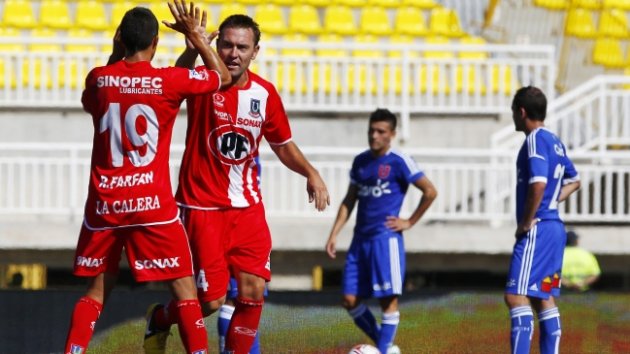 Mario Berríos abrió la cuenta para U. La Calera ante la “U”