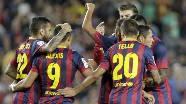 Alexis Sánchez marcó un doblete en triunfo de FC Barcelona por la liga española