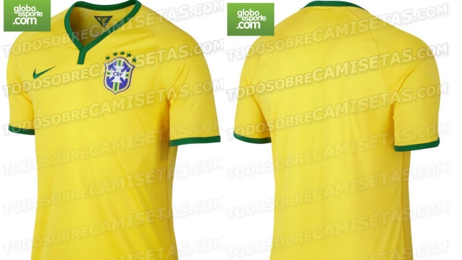 Filtran la posible camiseta que ocupará Brasil en Mundial 2014