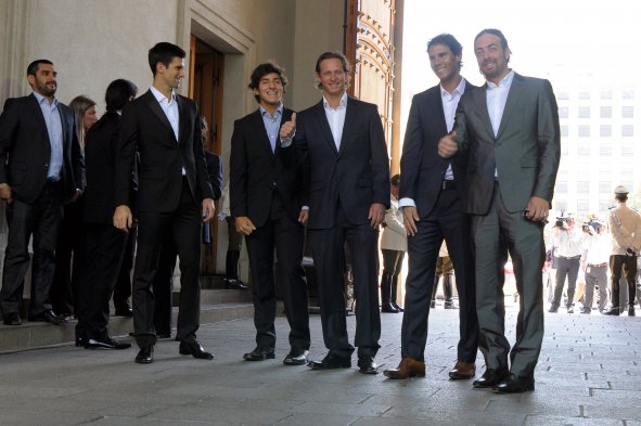 La visita de Massú y sus ilustres invitados a La Moneda