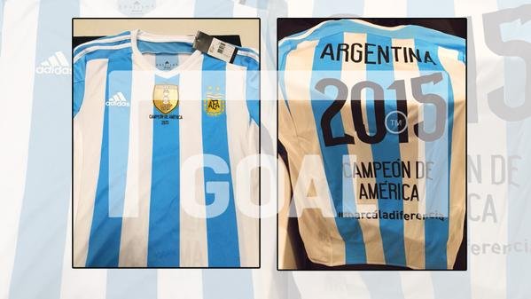 La camiseta de Argentina… por si eran campeones