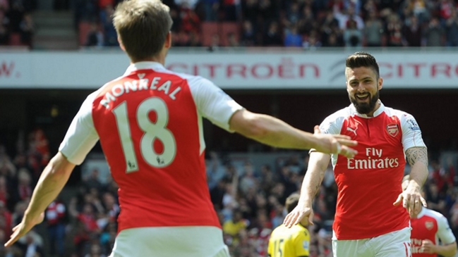 Arsenal de Alexis Sánchez goleó a Aston Villa y culminó segundo en la liga de Inglaterra