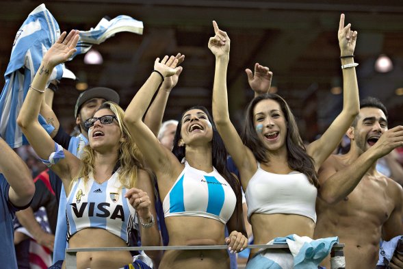 Estas hinchas argentinas acapararon miradas en Houston