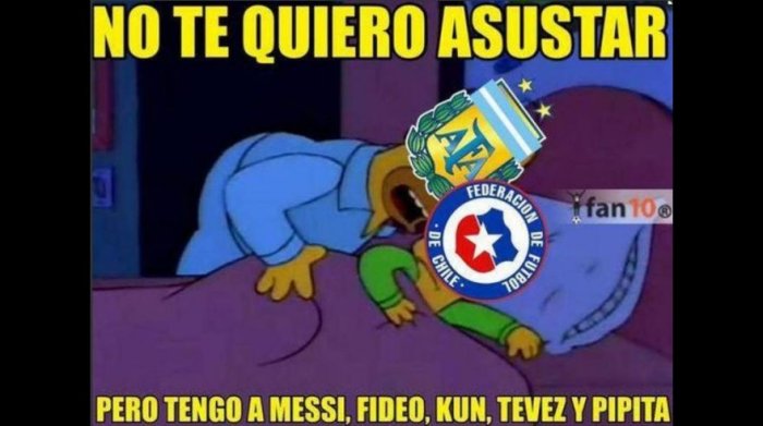 Los memes que animan la previa de la final entre Chile y Argentina