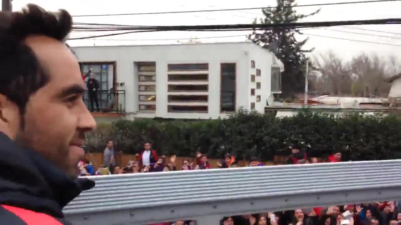 Así empezó el recorrido de la selección por Santiago con la Copa América Centenario