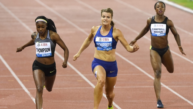 Thompson y Schippers protagonizaron dura lucha en los 200 metros de la Liga Diamante