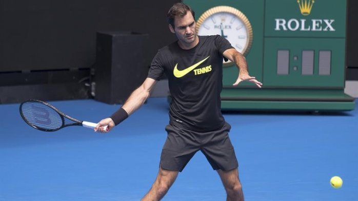 Roger Federer comenzó sus entrenamientos en Melbourne