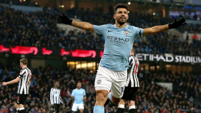 Sergio Agüero brilló con triplete en triunfo de Manchester City sobre Newcastle United