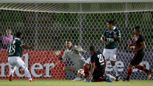 Los goles de la igualdad de Santiago Wanderers y Melgar en la Copa Libertadores