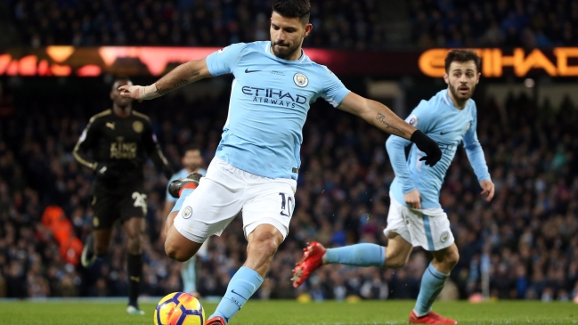 Sergio Agüero marcó un “póker” en la aplastante victoria de Manchester City en la Premier League