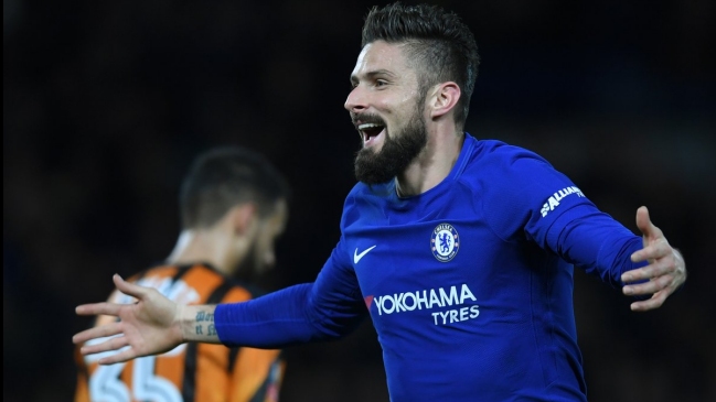 Olivier Giroud marcó su primer gol por Chelsea en la aplastante victoria de la Copa FA