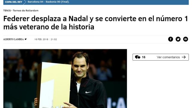 La prensa mundial se rindió ante Roger Federer, “el Rey de los Unos”