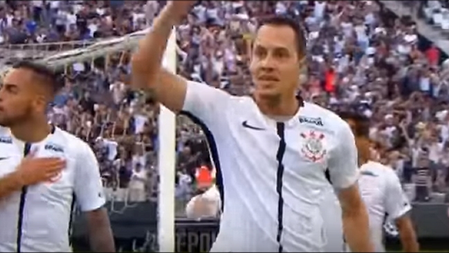 Rodriguinho marcó un golazo en el clásico de Corinthians y Palmeiras
