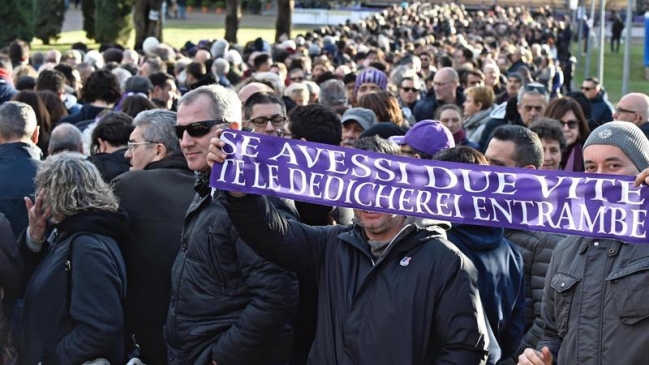 Florencia y el mundo del fútbol dieron su último adiós a Davide Astori