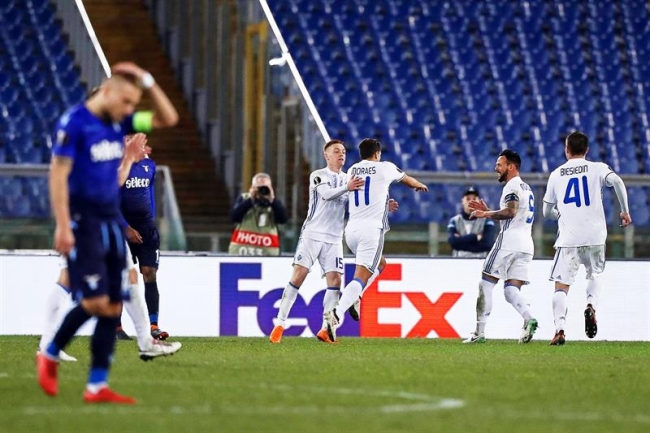 Con dos golazos Dinamo Kiev rescató un empate ante Lazio en la Europa League