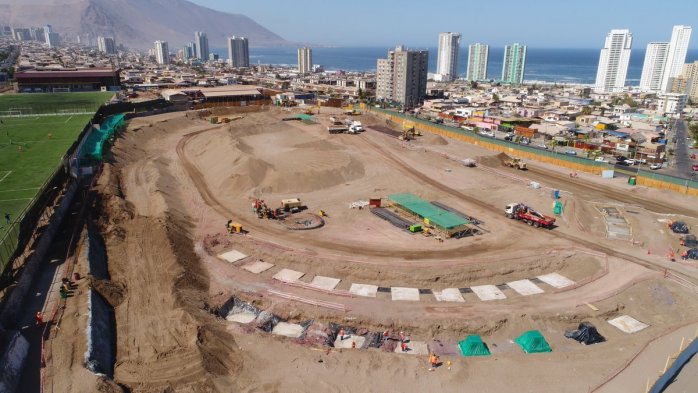 Deportes Iquique mostró avances de la construcción del nuevo Tierra de Campeones