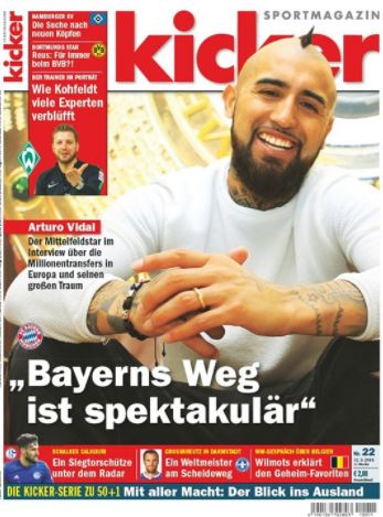 Arturo Vidal en prestigiosa revista alemana: Espero jugar hasta los 36 ó 37 años en Europa