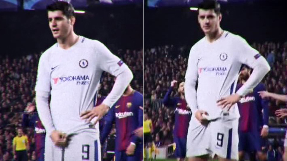 El obsceno gesto de Alvaro Morata a los hinchas de FC Barcelona