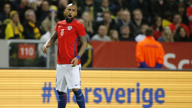 Arturo Vidal agradeció a sus compañeros por ser el mejor jugador en el triunfo de Chile