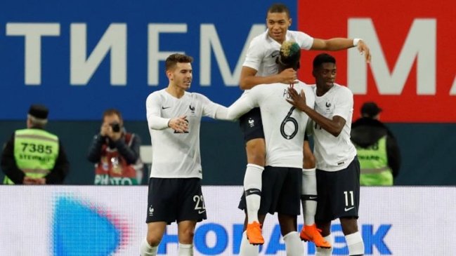 Francia venció de visita a Rusia con dos goles de Kylian Mbappé