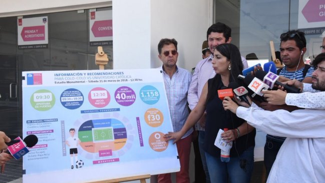 Intendencia entregó recomendaciones a los hinchas que asistirán al clásico entre Colo Colo y Universidad Católica