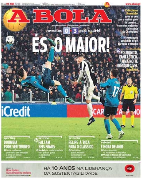 Cristiano Ronaldo se robó las portadas de la prensa europea