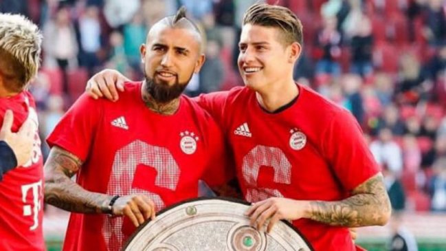 Vidal reveló la exigente meta que se propuso junto a James en FC Bayern