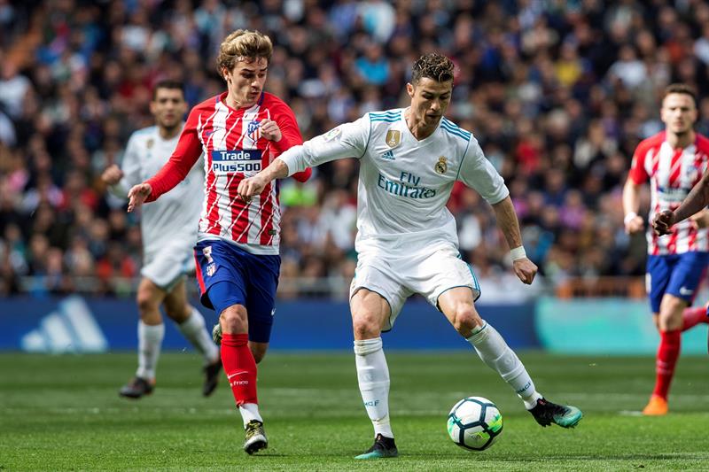 Cristiano Ronaldo y Antoine Griezmann firmaron el empate entre Real Madrid y Atlético