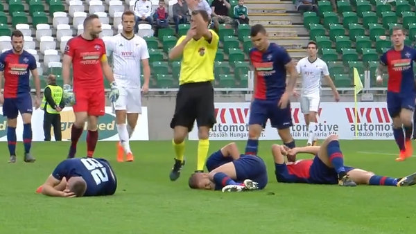 Tres jugadores de un club húngaro terminaron lesionados en una misma jugada