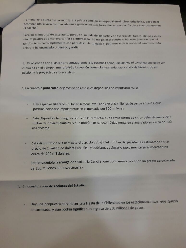 La carta que presentó Aníbal Mosa al directorio de Blanco y Negro en respuesta a auditoría