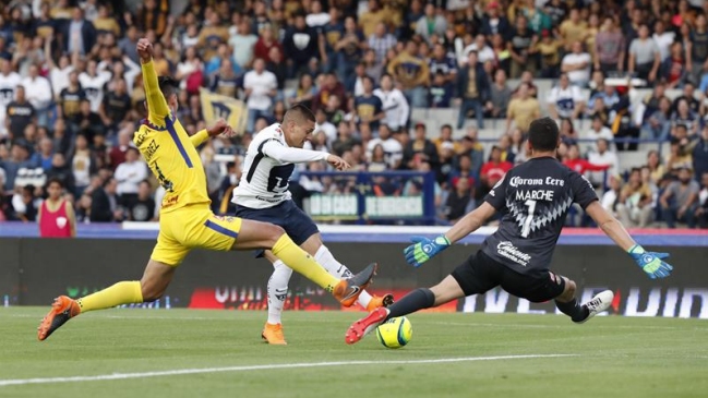 Nicolás Castillo anotó en dura caída de Pumas UNAM ante América