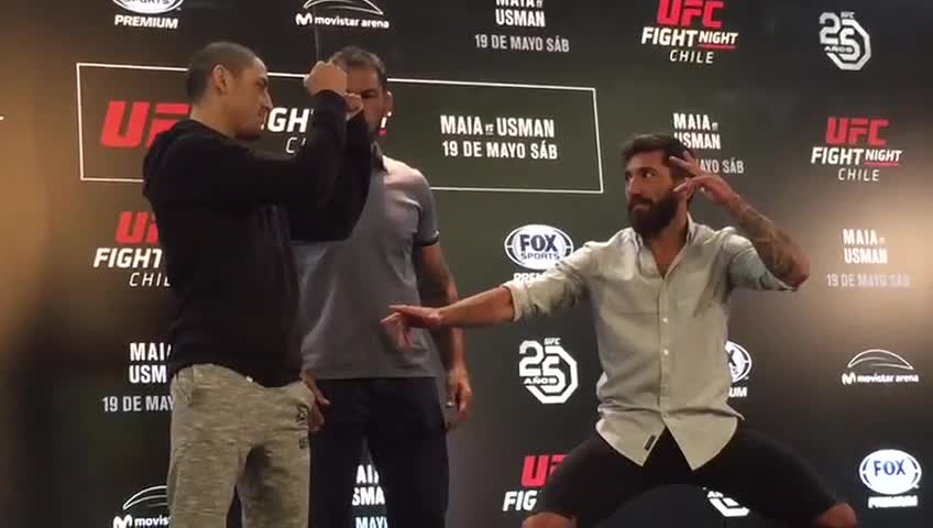 Diego “Pitbull” Rivas y Guido Cannetti “calentaron” el ambiente en la UFC Chile