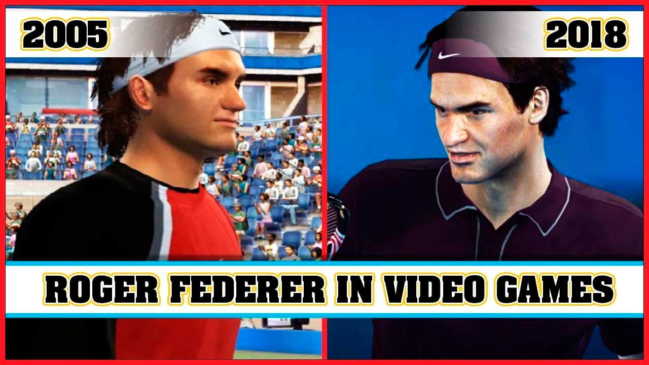 La evolución de Roger Federer en videojuegos desde 2005 al 2018