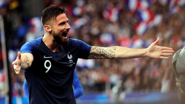 Olivier Giroud igualó a Zinedine Zidane como cuarto goleador histórico de Francia