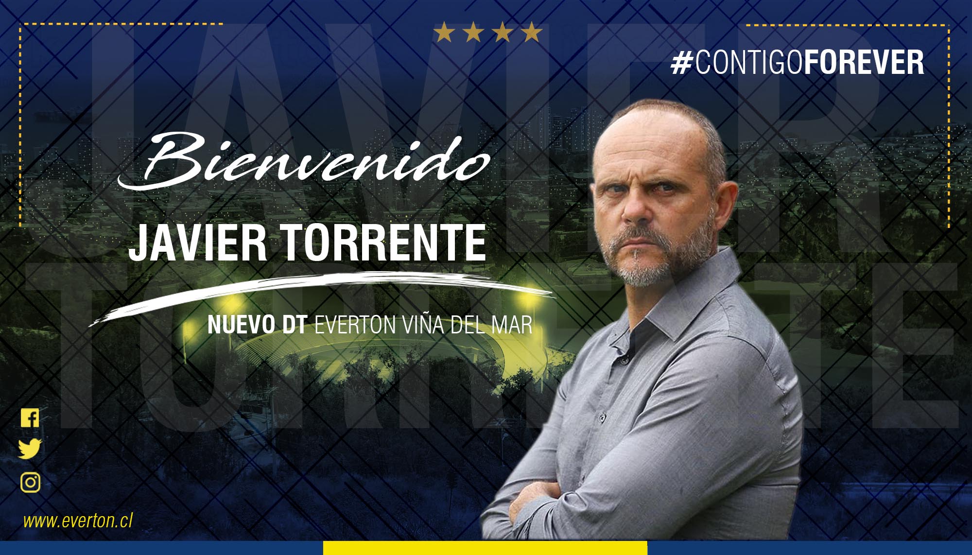 Javier Torrente fue oficializado como nuevo técnico de Everton