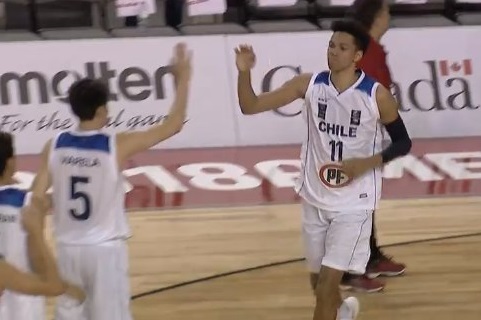 Chile debutó con gran remontada ante Ecuador en el Premundial de baloncesto sub 18