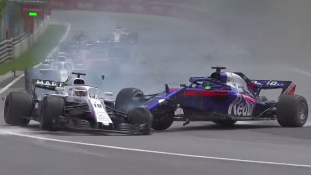 Violenta colisión entre Hartley y Stroll marcó el inicio del Gran Premio de Canadá