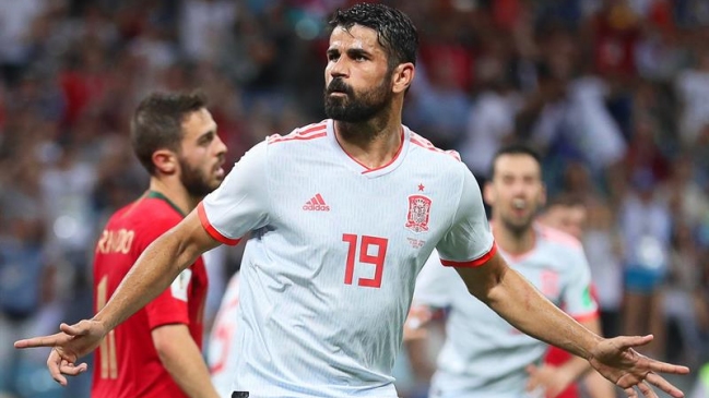 Diego Costa repitió para España y dejó a su selección nuevamente empatada ante Portugal