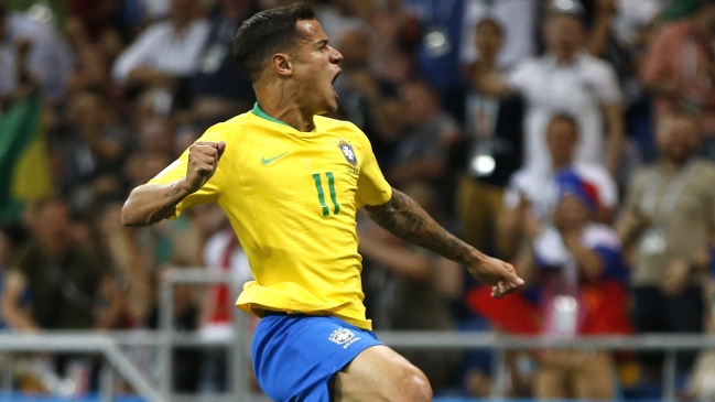 Philippe Coutinho metió un perfecto derechazo para la ventaja parcial de Brasil sobre Suiza