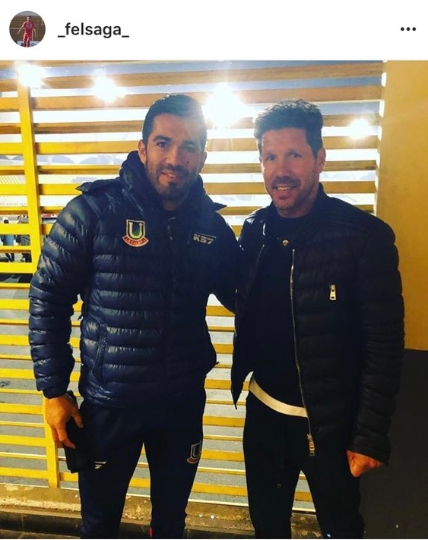 Diego Simeone visitó práctica de Unión La Calera previa al duelo con Magallanes por Copa Chile