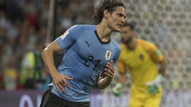 Edinson Cavani marcó el gol del triunfo para Uruguay sobre Portugal con un perfecto remate