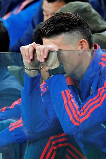 Entre la alegría y el sufrimiento: Así vivió James Rodríguez la eliminación de Colombia