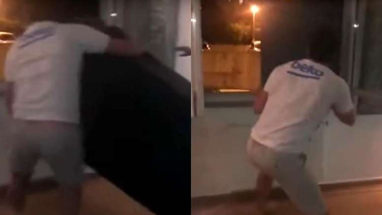 ¡Se volvió loco! Hincha croata tiró sofa por la ventana tras pase a semifinal en el Mundial