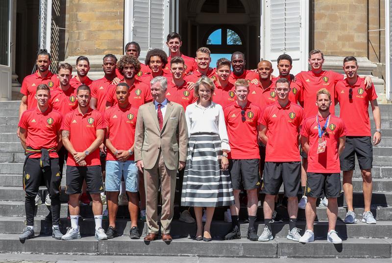 Reyes de Bélgica recibieron en Bruselas al plantel que fue tercero en Rusia 2018
