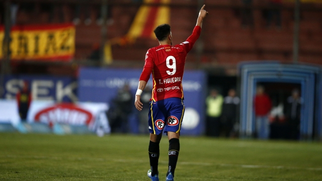 Tobías Figueroa marcó el segundo descuento de Unión Española frente a Audax Italiano en el clásico de colonias