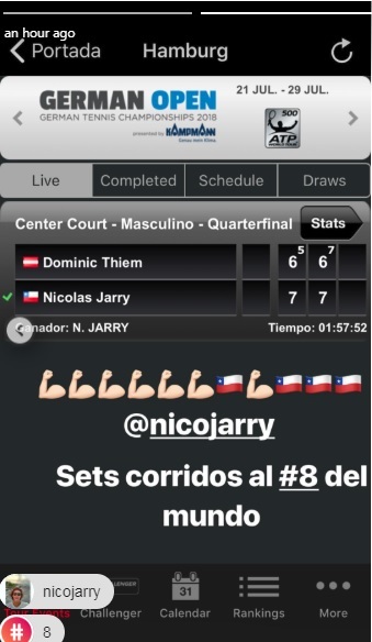 González y Massú festejaron el enorme triunfo de Jarry en el ATP de Hamburgo